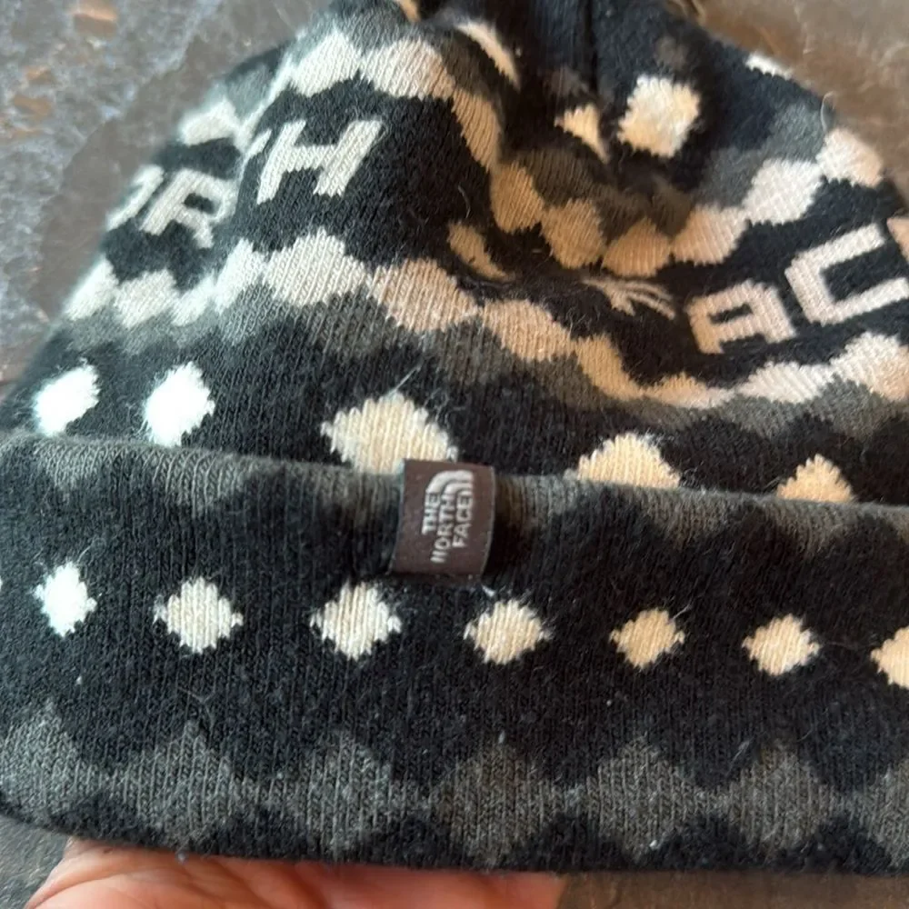 The North Face Kids' Monochrome Pom Beanie Hat